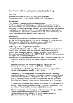Besuch von Gerichtsverhandlungen im Justizgeb&auml;ude N&uuml;rnberg