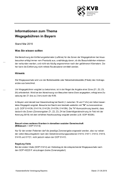 Informationen zum Thema Wegegeb&uuml;hren in Bayern