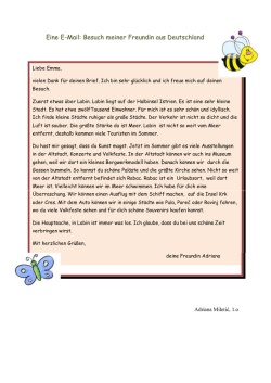 Eine E-Mail: Besuch meiner Freundin aus Deutschland