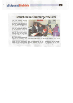 Besuch beim Oberbürgermeister (blickpunkt Biebrich)