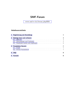 SMF-Forum - (SMF) e.V.