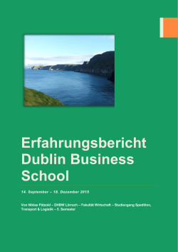 Erfahrungsbericht Dublin Business School