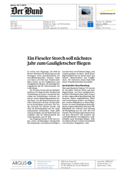 Ein Fieseler Storch soll n&auml;chstes Jahr zum