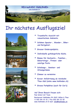 Ihr n&auml;chstes Ausflugsziel - Restaurant Hotel Hohlinden