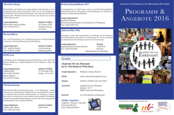 Jahresprogramm 2016 - Evangelischer Kirchenkreis Wittenberg