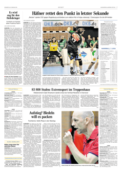 H&auml;fner rettet den Punkt in letzter Sekunde