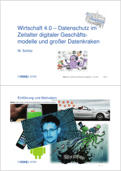 Vortrag: Wirtschaft 4.0