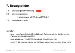 7. Bewegtbilder - Medieninformatik