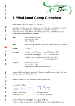 1. Wind Band Camp Grenchen