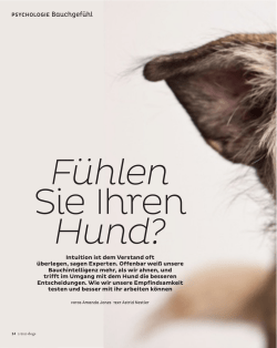 Intuition ist dem Verstand oft &uuml;berlegen, sagen Experten. Offenbar