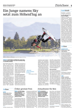 Ein Junge namens Sky setzt zum H&ouml;henflug an