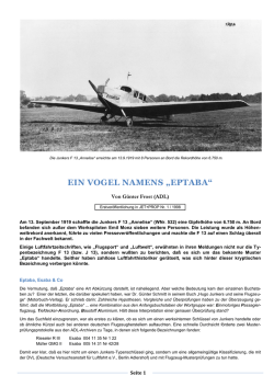 EIN VOGEL NAMENS &bdquo;EPTABA&ldquo;