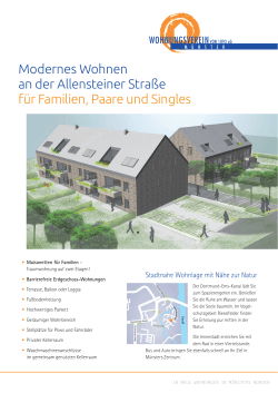 Modernes Wohnen an der Allensteiner Straße für Familien, Paare
