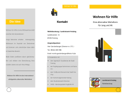 Wohnen f&uuml;r Hilfe - Landratsamt Freising