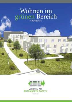 info-brosch&uuml;re  - Wohnen am Botanischen Garten