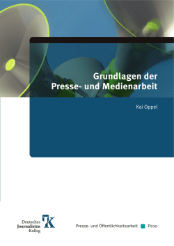 Grundlagen der Presse- und Medienarbeit