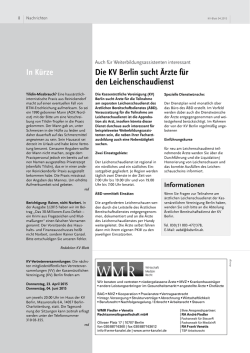 In K&uuml;rze / Auch f&uuml;r Weiterbildungsassistenten interessant