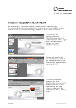 Interessante Neuigkeiten zu PowerPoint 2016