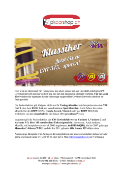 Jetzt wird es interessant f&uuml;r Tuningfans, die schon immer ein aus
