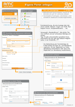 Eigene Foren anlegen - Academic Moodle Cooperation