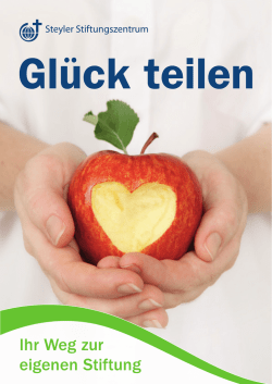 Ihr Weg zur eigenen Stiftung