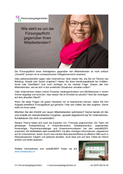 Wie steht es um die Fürsorgepflicht gegenüber Ihren Mitarbeitenden?