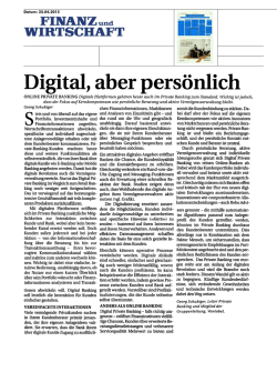 Digital, aber pers&ouml;nlich