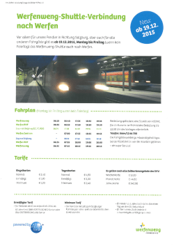 Werfenweng-Shuttle-Verbindung nach Werfen