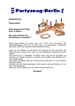 Spielanleitung Ringe werfen Nicht geeignet für Kinder unter 3