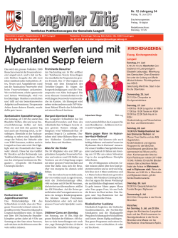 Hydranten werfen und mit Alpenland Sepp feiern