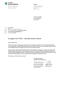 Du gegen den FCSG &ndash; das Spiel deines Lebens!