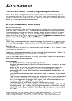 Infos als PDF - Skydive Grenchen
