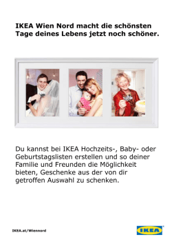 IKEA Wien Nord macht die sch&ouml;nsten Tage deines Lebens jetzt