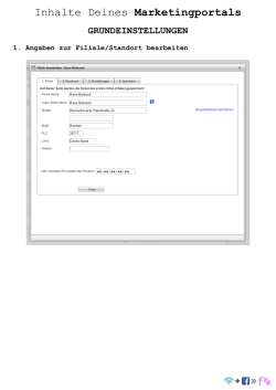 Inhalte Deines Marketingportals