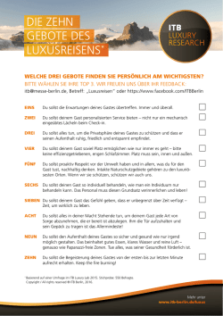 die zehn gebote des luxusreisens