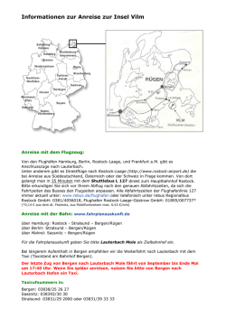 Informationen zur Anreise zur Insel Vilm
