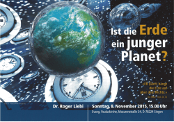 2015-11-08 Bibelklasse Roger Liebi Singen Erde junger Planet