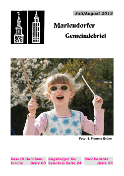 Juli/August 2015 - Evangelische Kirchengemeinde Berlin