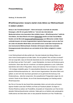 Pressemitteilung #FestVersprochen: bonprix startet virale Aktion zur