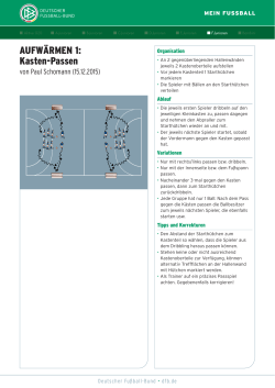 AUFWÄRMEN 1: Kasten-Passen