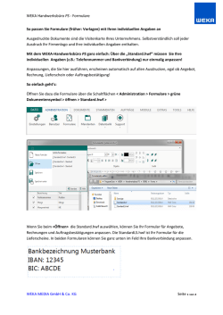 Formulare - WEKA FAQ