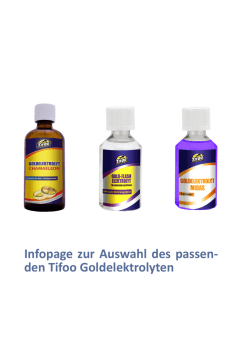 Infopage zur Auswahl des passen