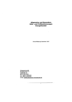 G&uuml;te- und Pr&uuml;fbestimmungen Entwurfsfassung 12-15