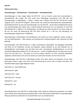 DIN 976 Wissenswertes &uuml;ber Gewindestangen &ndash; Gewindest&uuml;cke