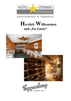 Herzlich Willkommen und &bdquo;En Guete&ldquo;