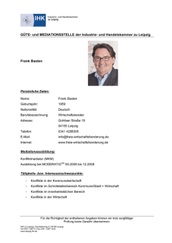 G&Uuml;TE- und MEDIATIONSSTELLE der Industrie- und