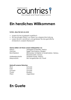 Ein herzliches Willkommen En Guete