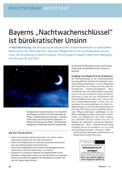 Bayerns „nachtwachenschlüssel“ ist bürokratischer unsinn