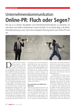 Online-PR: Fluch oder Segen?