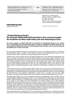 Die Zeitschrift HORCH UND GUCK beleuchtet in ihrer neuesten